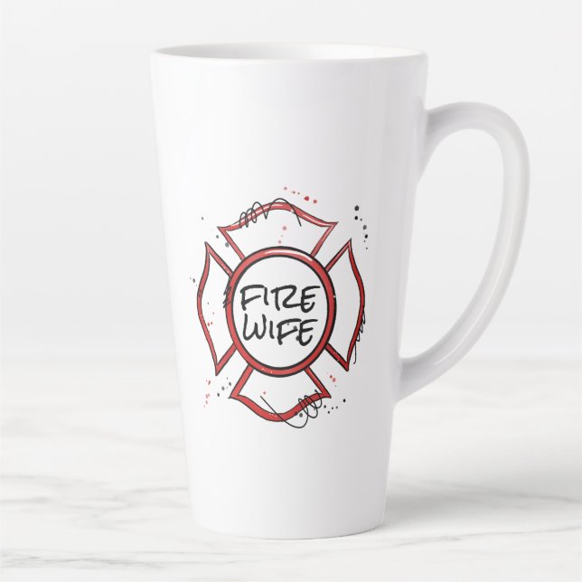 Taza De Café Latte Esposa de incendios (Derecha)