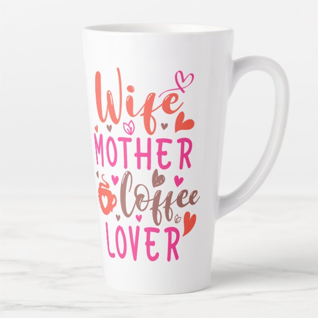 Taza De Café Latte Esposa Madre Café Lover (Derecha)