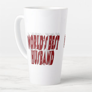 Taza De Café Latte Esposo con texto en burdeos