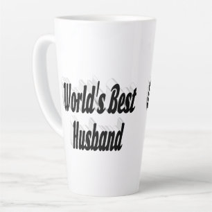 Taza De Café Latte Esposo con texto negro