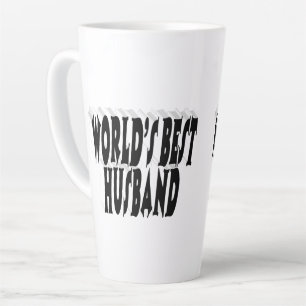 Taza De Café Latte Esposo con texto negro