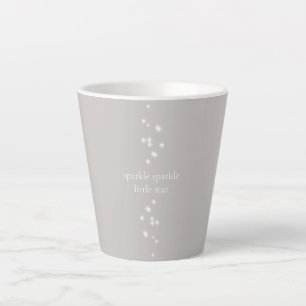 Taza De Café Latte Espumoso Estrella Pequeña Estrella Plata Gris Star