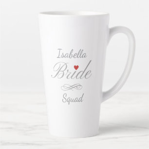 Taza De Café Latte Esquadra de Novia Personalizada, Despedida de Solt