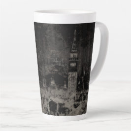 Taza De Café Latte Esquina de Venecia en problemas de color y taúpe I