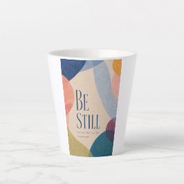 Taza De Café Latte ESTA QUIETO | Salmo 46:10 Cristiano