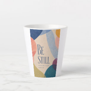 Taza De Café Latte ESTA QUIETO   Salmo 46:10 Cristiano