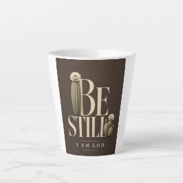 Taza De Café Latte ESTÁ QUIETO | Salmo 46:10 | Nogal