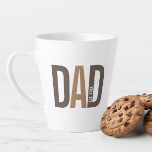 Taza De Café Latte Establecimiento de un padre personalizado de color