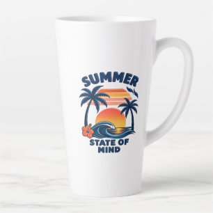 Taza De Café Latte Estado de Ánimo de Verano
