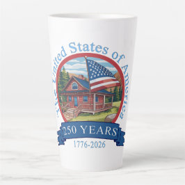 Taza De Café Latte Estados Unidos, 250° Aniversario