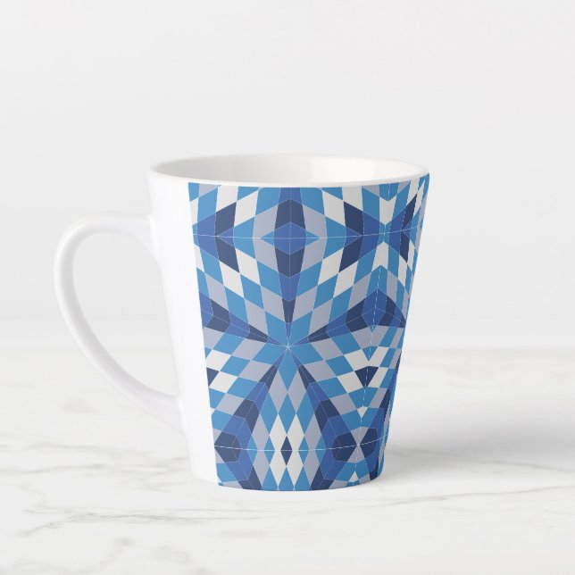 Taza De Café Latte Estallido de mosaico (patrón) (Izquierda)