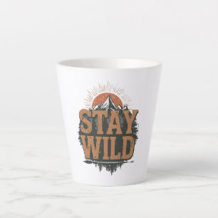 Taza De Café Latte Estancia Rústica Gráfica de 'Mantén tu Espíritu Sa