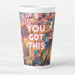 Taza De Café Latte Estar inspirado - Diseños motivacionales y de mejo