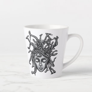 Taza De Café Latte Estatua de Medusa, escultura griega, mitología