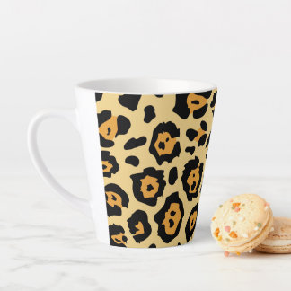 Taza De Café Latte estela de moda safari manchas leopardo de moda est