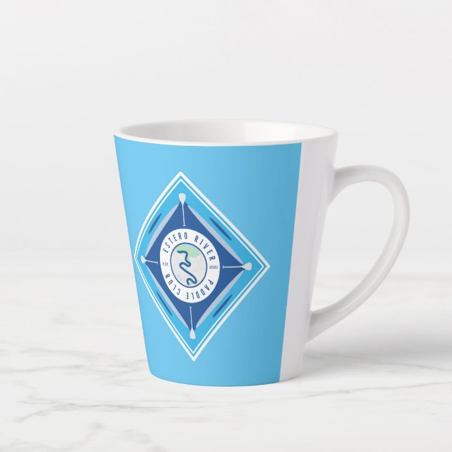 Taza De Café Latte Estero River Paddle Club Small Latte Mug (Derecha)