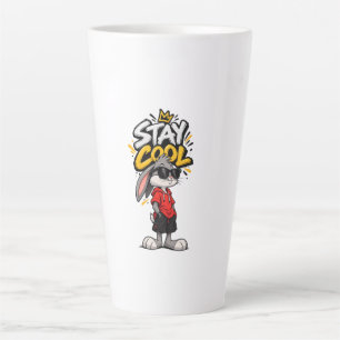 Taza De Café Latte Estilo Callejero Conejo Gráfico Mantén la Frescura