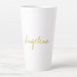 Taza De Café Latte Estilo de color dorado Elegante Estilo Estilo Guió