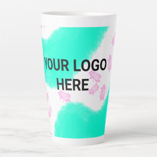 Taza De Café Latte ESTILO DE TEXTO MÍNIMO SIMPLE REGALO acuarela verd