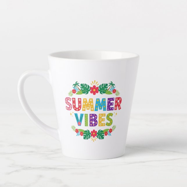 Taza De Café Latte Estilo floral de los vibes de verano-54504 Hoodie (Izquierda)