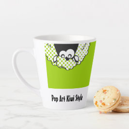 Taza De Café Latte Estilo Pop Art Kiwi
