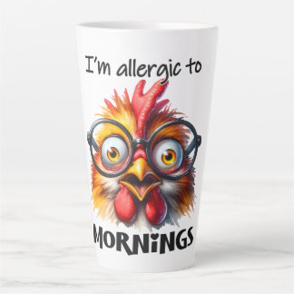 Taza De Café Latte ¡Estoy alérgico a las mañanas!