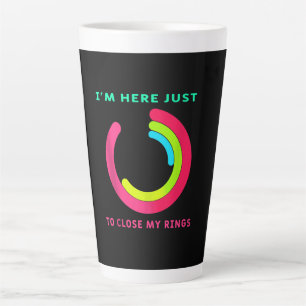Taza De Café Latte Estoy aquí para cerrar mi regalo de gimnasio Ring 