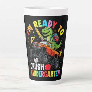 Taza De Café Latte Estoy listo para aplastar el primer día de jardín