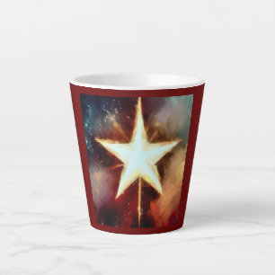 Taza De Café Latte Estrella 1 de los navidades