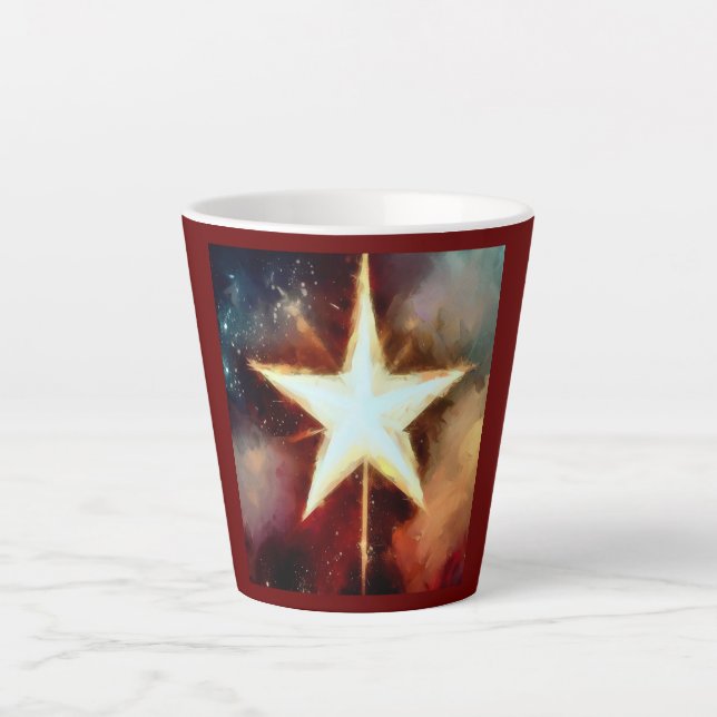 Taza De Café Latte Estrella 1 de los navidades (Anverso)
