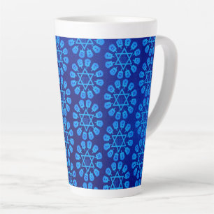 Taza De Café Latte Estrella Azul De David Hanukkah