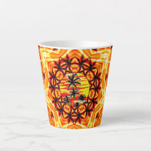 Taza De Café Latte Estrella Coco Palm