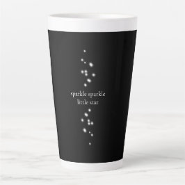 Taza De Café Latte Estrella de espárrago Estrella de luz negra