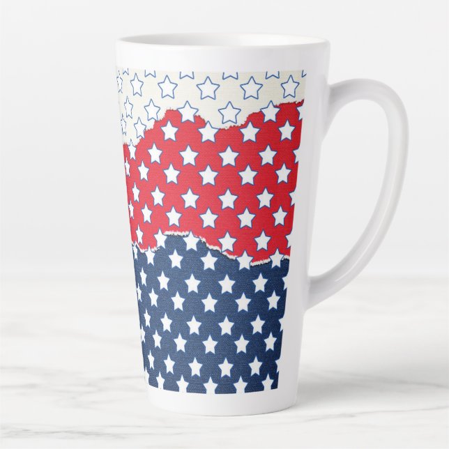 Taza De Café Latte Estrellas blancas (Derecha)