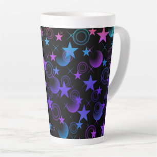 Taza De Café Latte Estrellas y cosas