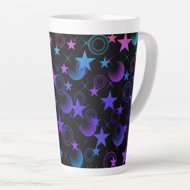 Taza De Café Latte Estrellas y cosas (Ángulo derecho)