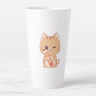 Taza De Café Latte estudiante de gatito lindo diseño de los amantes