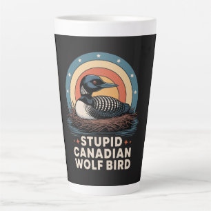 Taza De Café Latte estúpida canadiense mujer