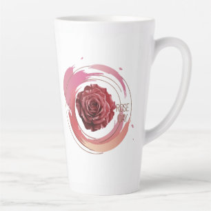 Taza De Café Latte Eterna Floración – Una Elegancia de Día de Rosas