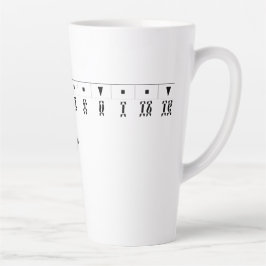 Taza De Café Latte Ethiopian Numeral Clock