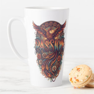 Taza De Café Latte Etiqueta de equipaje con diseño de arte vintage Pa