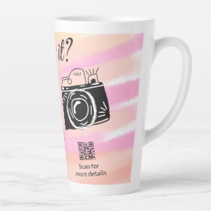 Taza De Café Latte etiqueta instantánea compartir medios cámara añadi