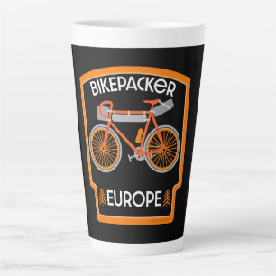 Taza De Café Latte Europa en bici