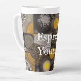 Taza De Café Latte Eva 2 Resumen Diseño Latte Mug