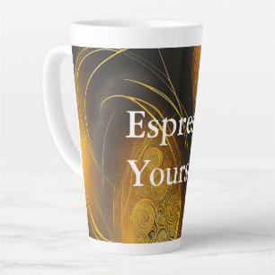 Taza De Café Latte Eva 3 Resumen Diseño Latte Mug