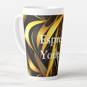 Taza De Café Latte Eva 4 Resumen Diseño Latte Mug