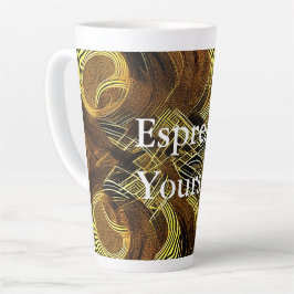 Taza De Café Latte Eva 6 Resumen Diseño Latte Mug