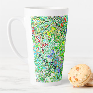 Taza De Café Latte Evergreen & Foxes Latte Mug