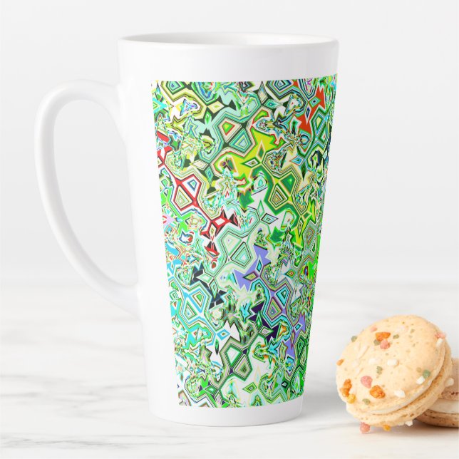 Taza De Café Latte Evergreen & Foxes Latte Mug (In situ)