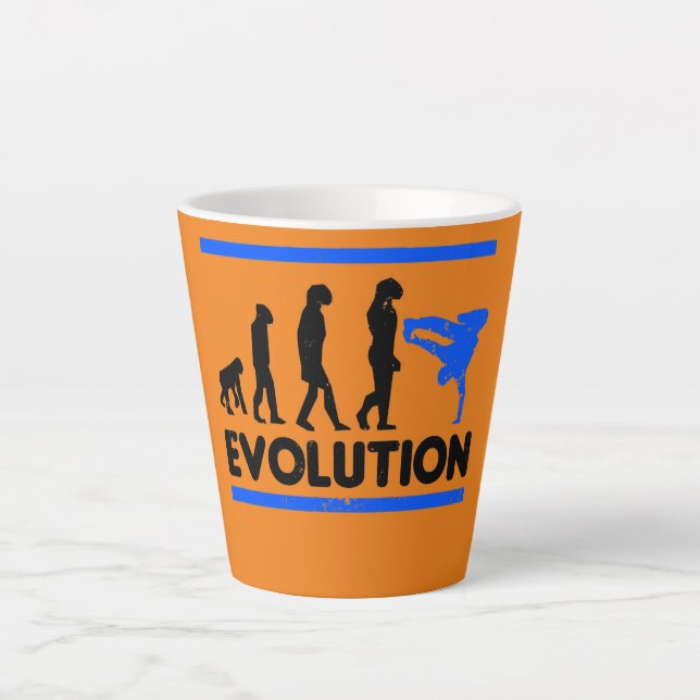 Taza De Café Latte Evolución Del Danzamiento Romper Danza Diseño Romp (Anverso)